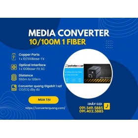  Media Converter 10/100M 1 Sợi 